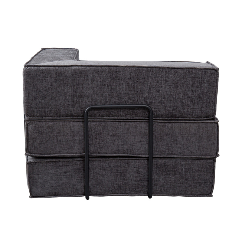 Kreativ modulsofa i mørkegrå stoff, fritt kombinerbar og multifunksjonell fullskumdesign Kreativ modulsofa i mørkegrå stoff, fritt kombinerbar og multifunksjonell fullskumdesign