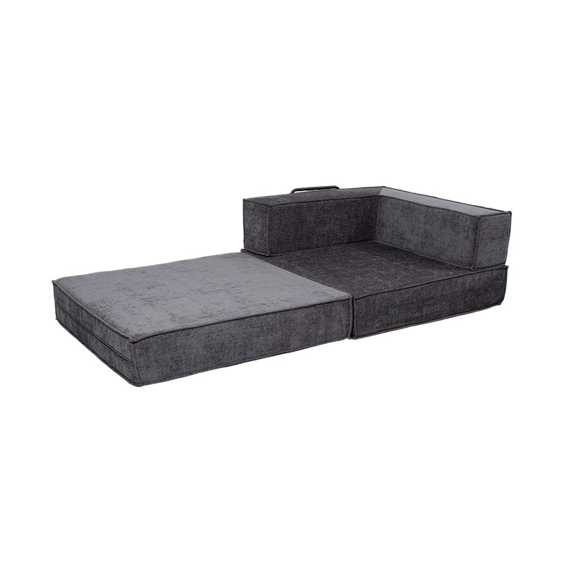 Kreativ modulsofa i mørkegrå stoff, fritt kombinerbar og multifunksjonell fullskumdesign Kreativ modulsofa i mørkegrå stoff, fritt kombinerbar og multifunksjonell fullskumdesign