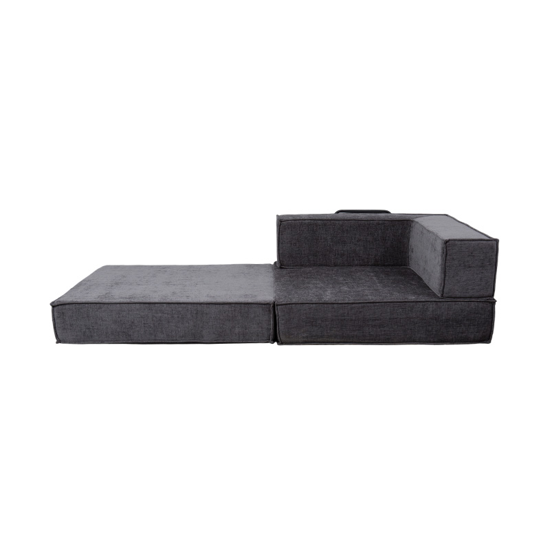 Kreativ modulsofa i mørkegrå stoff, fritt kombinerbar og multifunksjonell fullskumdesign Kreativ modulsofa i mørkegrå stoff, fritt kombinerbar og multifunksjonell fullskumdesign