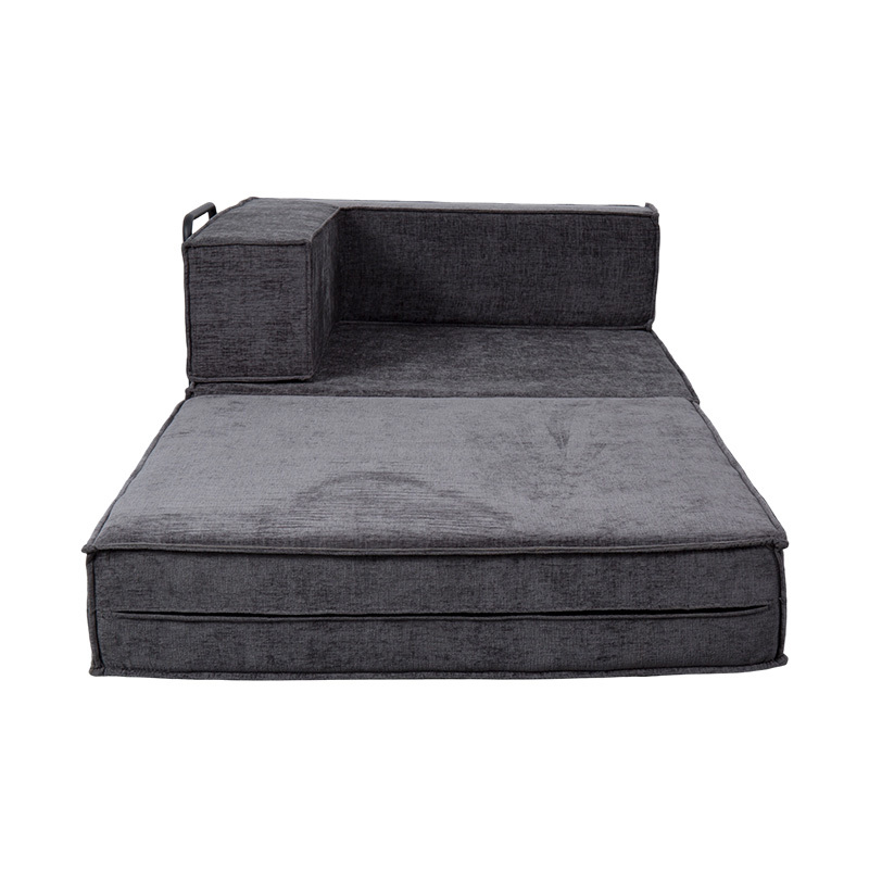 Kreativ modulsofa i mørkegrå stoff, fritt kombinerbar og multifunksjonell fullskumdesign Kreativ modulsofa i mørkegrå stoff, fritt kombinerbar og multifunksjonell fullskumdesign